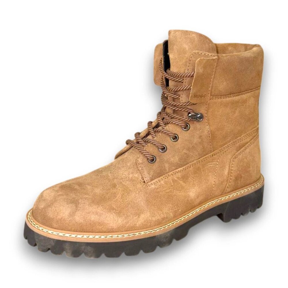 HUGO Draven Men's Brown Leather Ankle Boots US 9 (UK 8 EU 42) RT 199